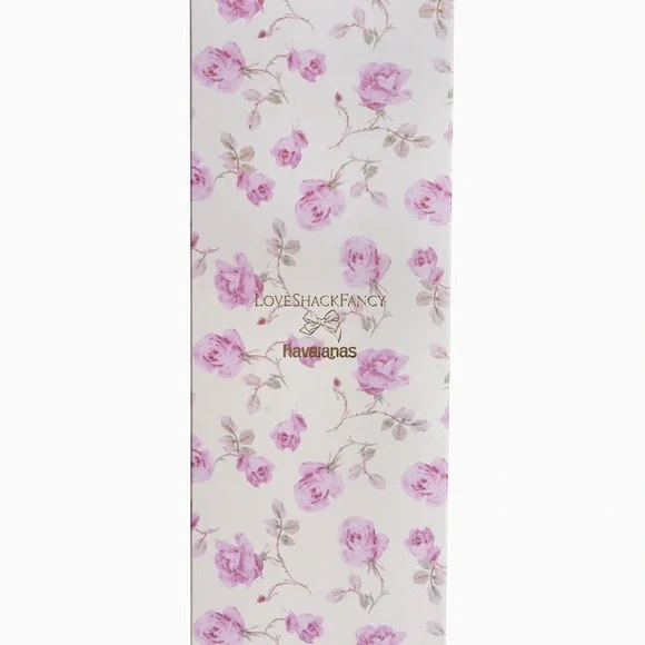 NWT LoveShackFancy x Havaianas Sterling Dusk Ribbon Rosa Flip Flops Size 7/8 - Picture 5 of 10